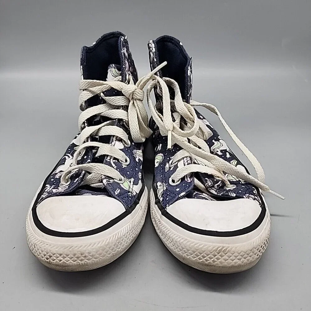 Converse Chuck Taylor All Star Unicorn Shoes Sneakers Juniors Size 3 Navy Blue
